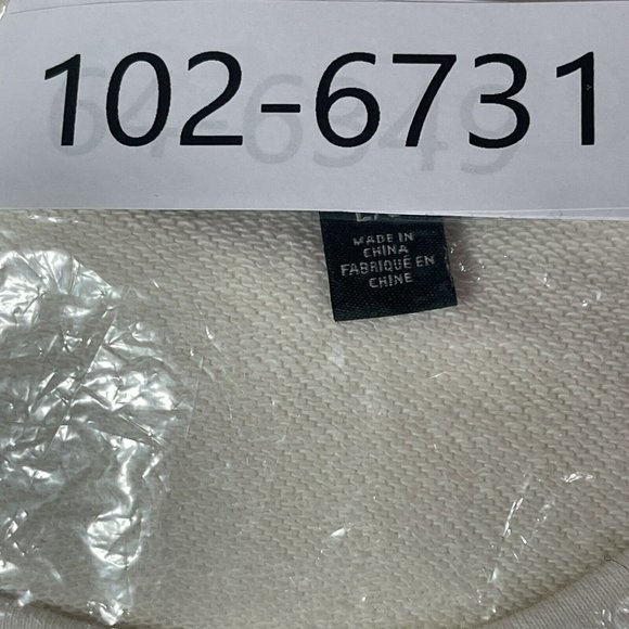 Ralph Lauren Sweatshirt Womens Large White Fleece Drawstring Cursive Script Logo - Picture 11 of 11